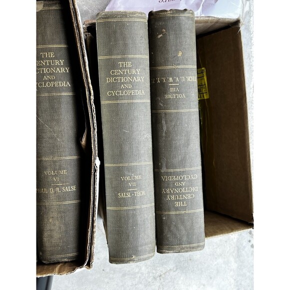 vintage book lot Decorative Vintage Hardcover Book Century Dictionary Cyclopedia - Picture 4 of 5